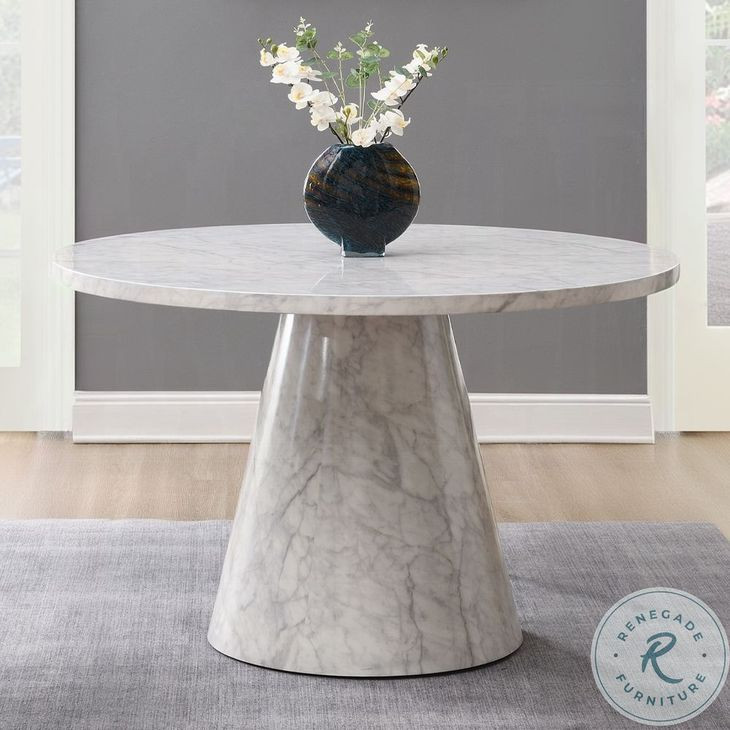 Kacey Engineered Stone 47" Round Dining Table