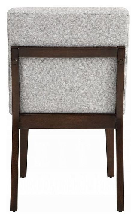 Edwyn White and Espresso Round Marble Top Dining Room Set