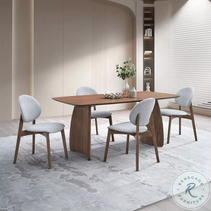 Hadasa Walnut 71" Rectangular Dining Table