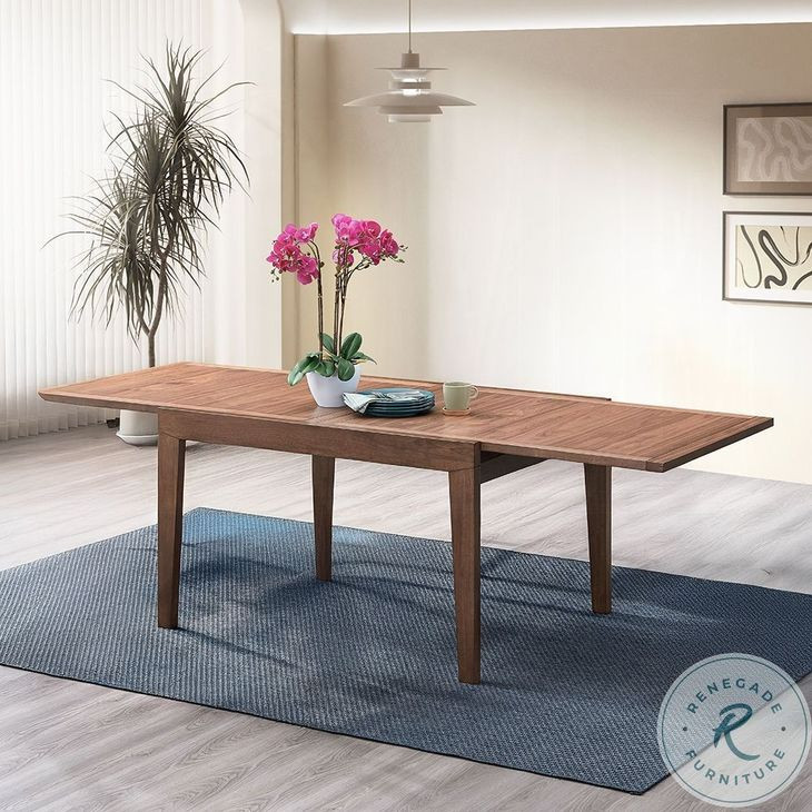 Mayah Walnut 94" Extendable Rectangular Dining Table
