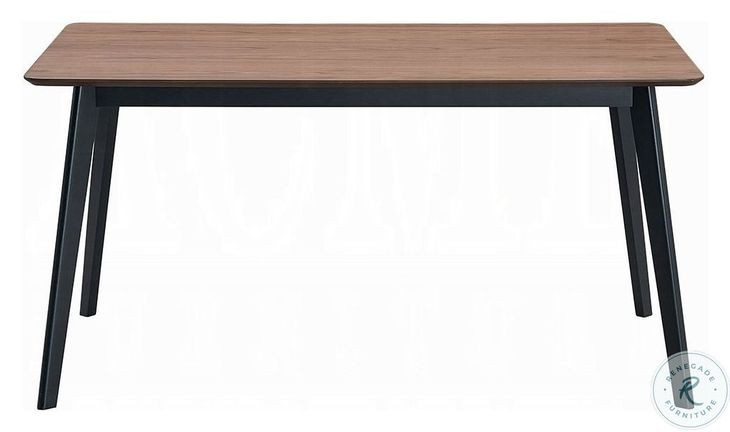 Rebi Walnut and Black 59" Rectangular Dining Table