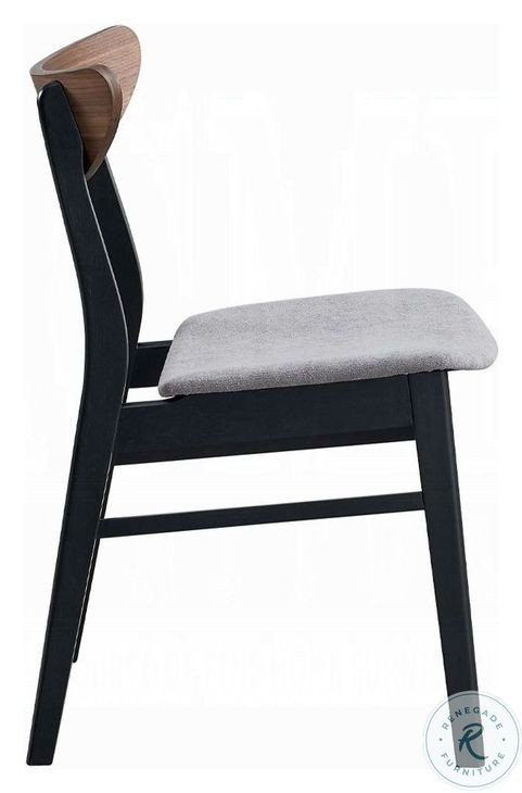 Rebi Walnut and Black Rectangular Dining Room Set