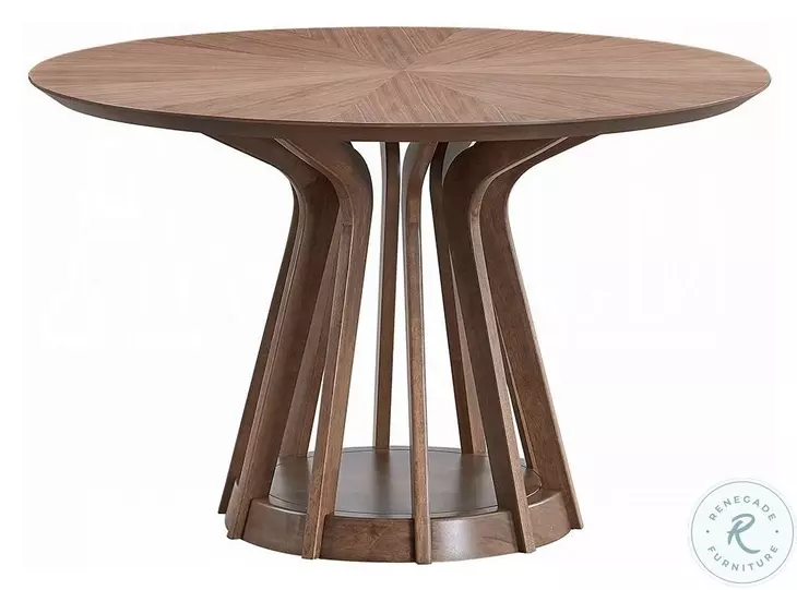Seda Walnut 47" Round Dining Table