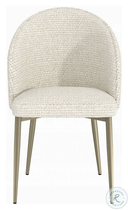 Cora White Fabric Side Chair Set of 2