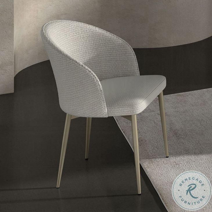 Cora White Fabric Side Chair Set of 2