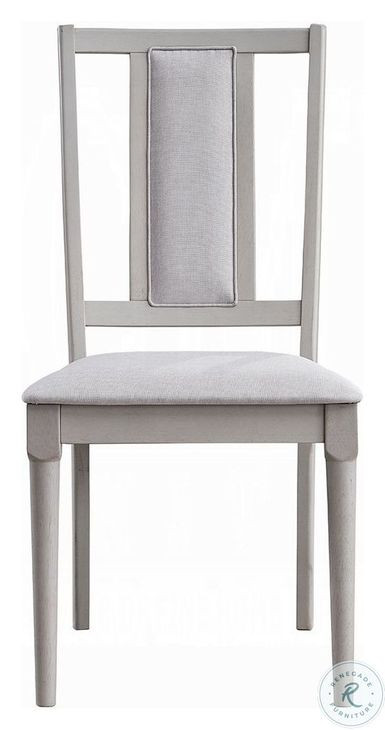Marta Beige Linen and Natural Side Chair Set of 2