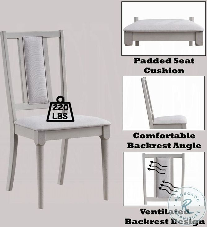 Marta Beige Linen and Natural Side Chair Set of 2