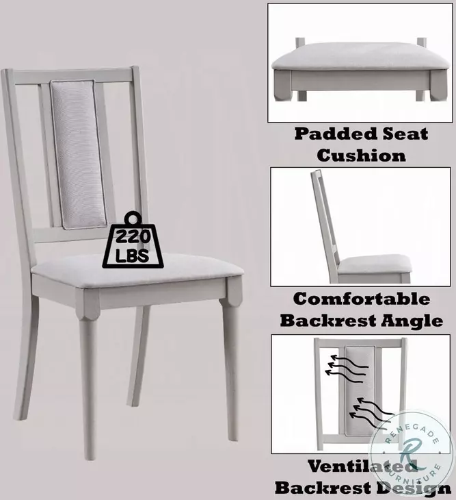 Marta Beige Linen and Natural Side Chair Set of 2