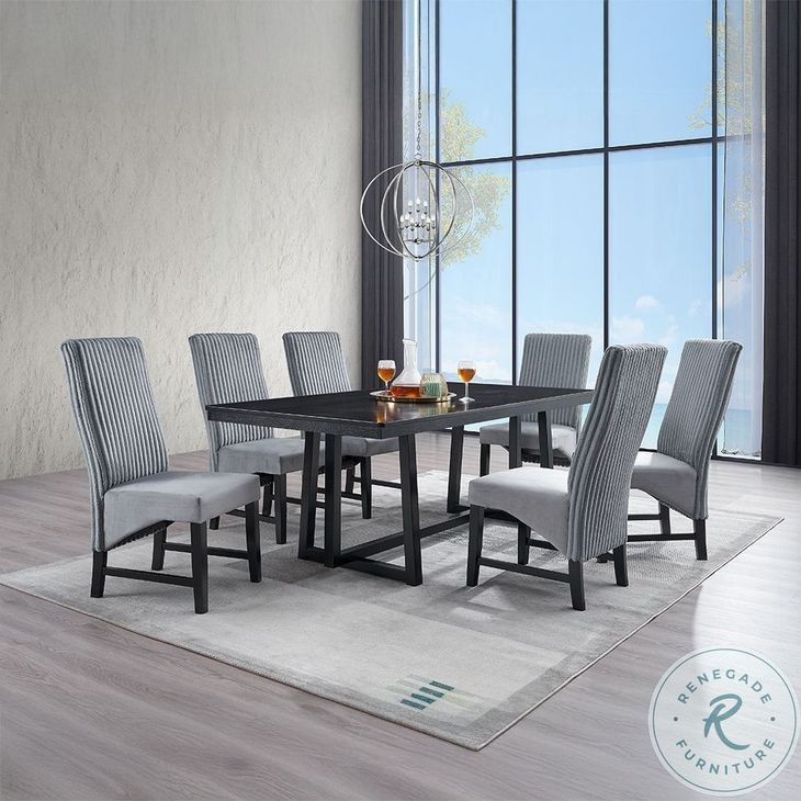 Kini Black Rectangular Dining Room Set