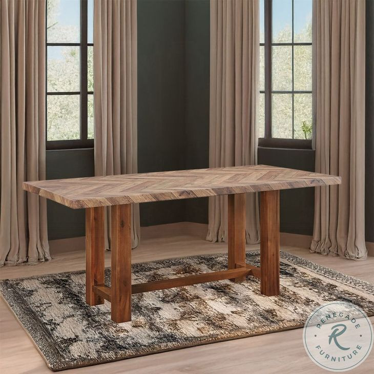 Gilsea Brown 71" Rectangular Dining Table