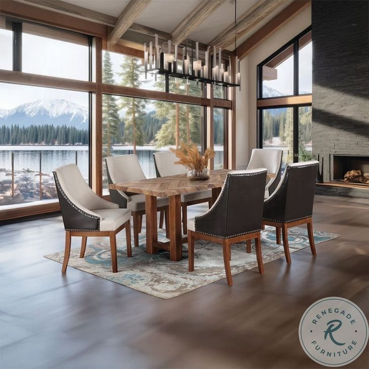 Gilsea Brown Rectangular Dining Room Set