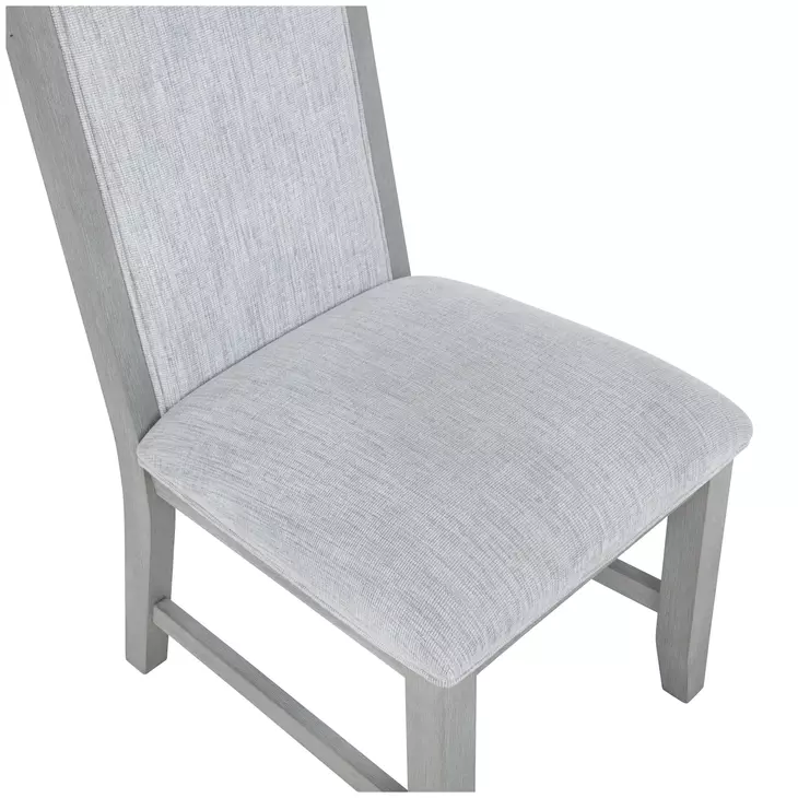 Fiona Mist Gray Upholstered Dining Side Chair Set of 2