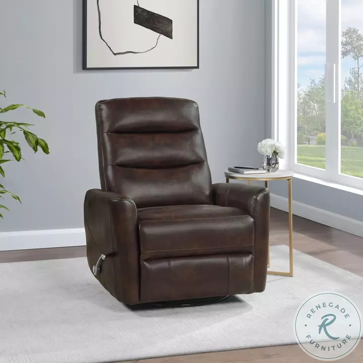 Takami Brown Swivel Recliner