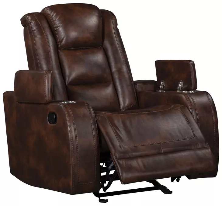 Chester Brown Reclining Living Room Set with USB Charging and LED