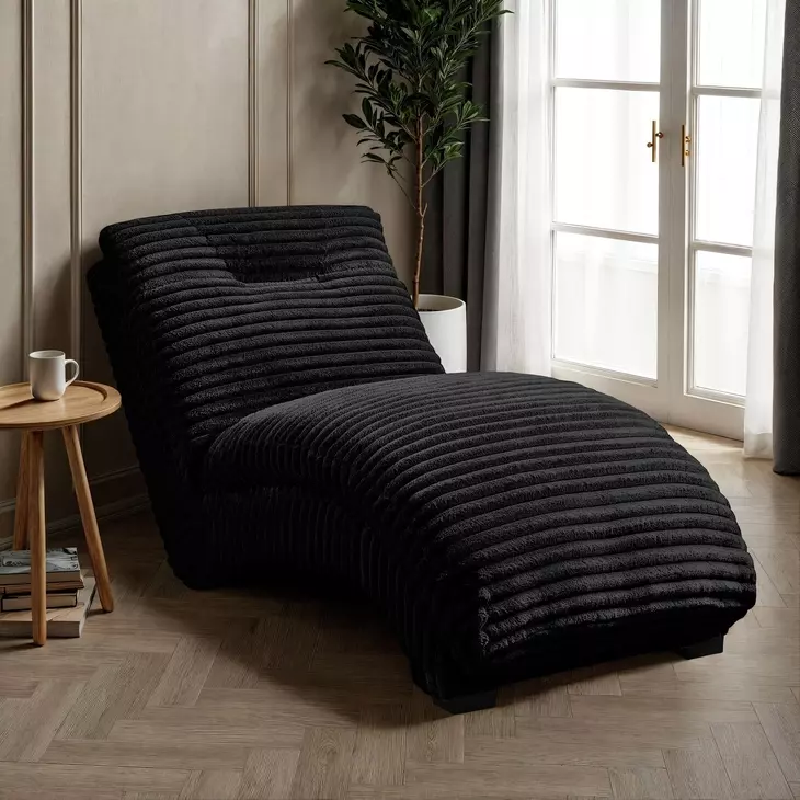 Victoria Masis Black 65" Chaise