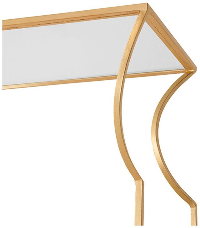 Dorothy Gold Leaf Etagere with 4 Glass Shelves