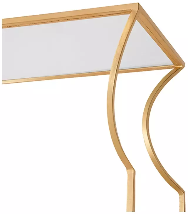 Dorothy Gold Leaf Etagere with 4 Glass Shelves
