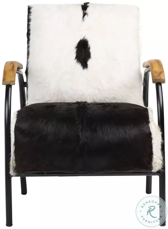 Ebon Natural White And Black Occasional Chair