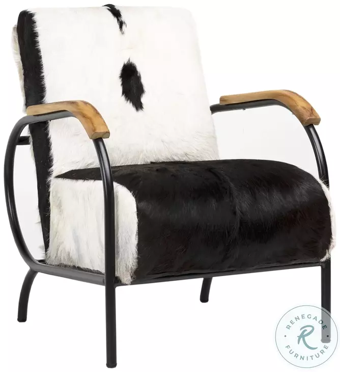 Ebon Natural White And Black Occasional Chair
