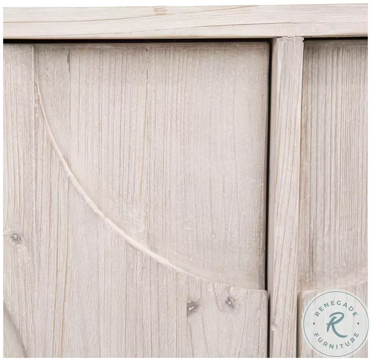 Ampell Light Natural Brushed Wood Sideboard