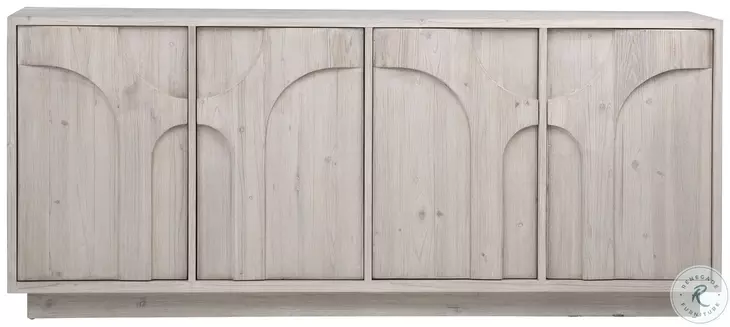 Ampell Light Natural Brushed Wood Sideboard