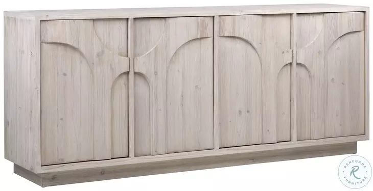 Ampell Light Natural Brushed Wood Sideboard