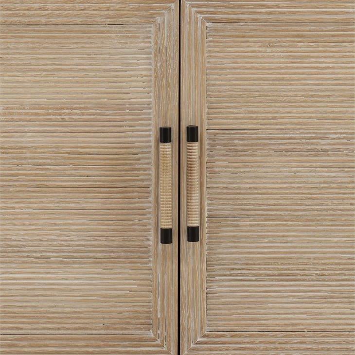 Isla Light Natural 4 Door Display Cabinet