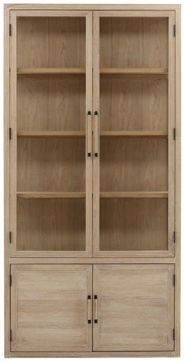 Isla Light Natural 4 Door Display Cabinet