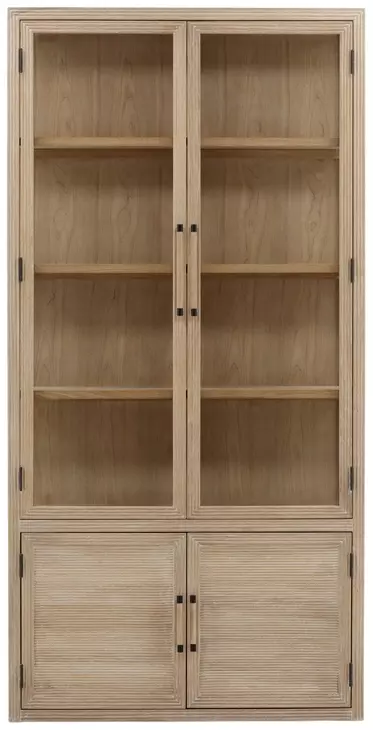 Isla Light Natural 4 Door Display Cabinet