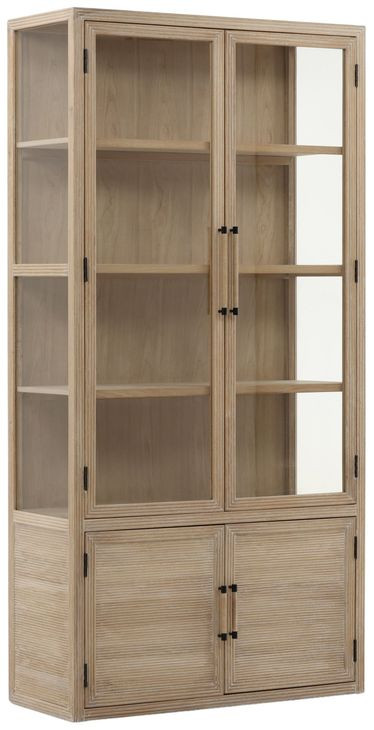 Isla Light Natural 4 Door Display Cabinet