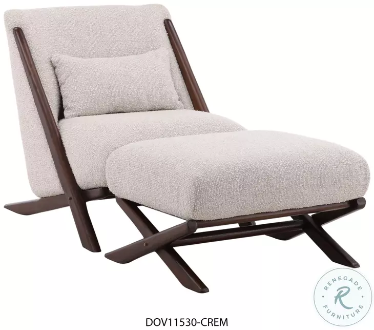Wesso Cream And Brown Occasional Chair