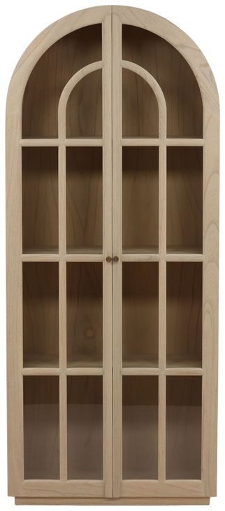 Freyja Light Natural 2 Glass Door Display Cabinet