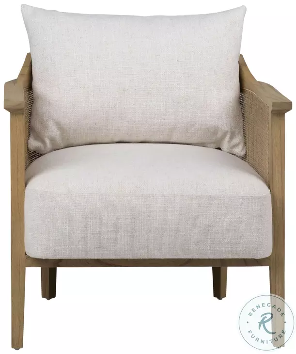 Mier Natural And Off White Upholstery Occasional Chair