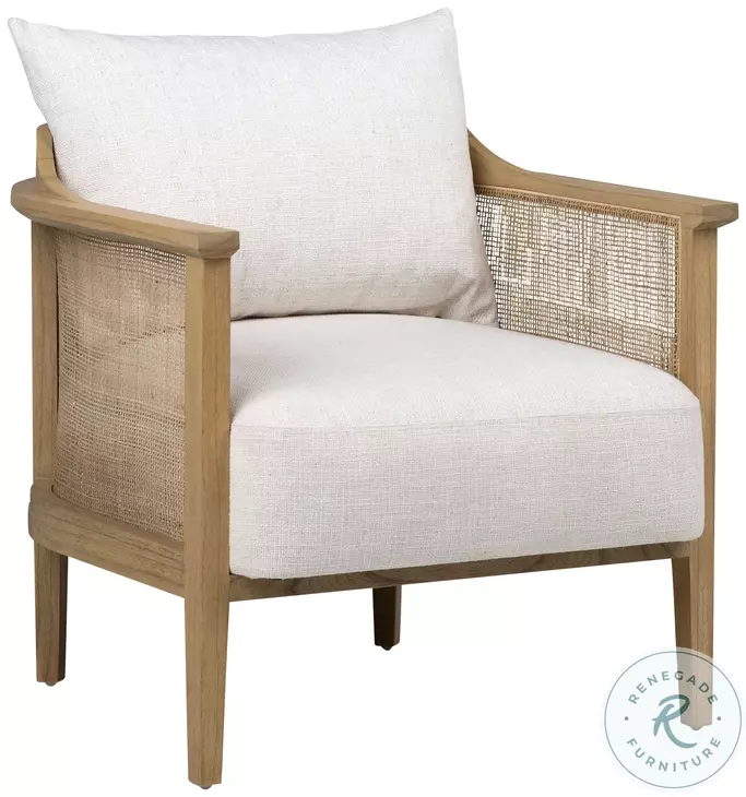 Mier Natural And Off White Upholstery Occasional Chair