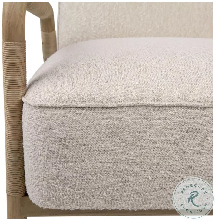 Clyd Ivory Upholstery And Natural Occasional Chair