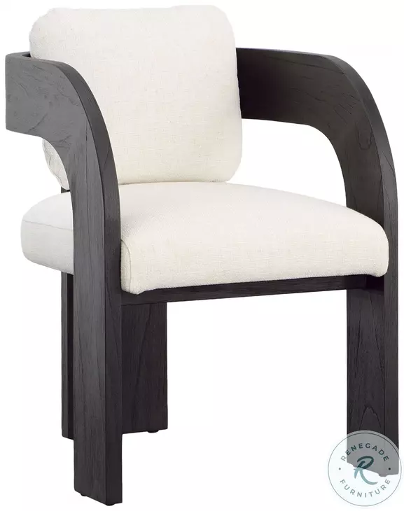 Marav Cream And Black Dining Chair