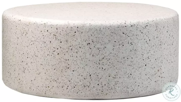 Adrit Off White Terrazzo Outdoor Coffee Table