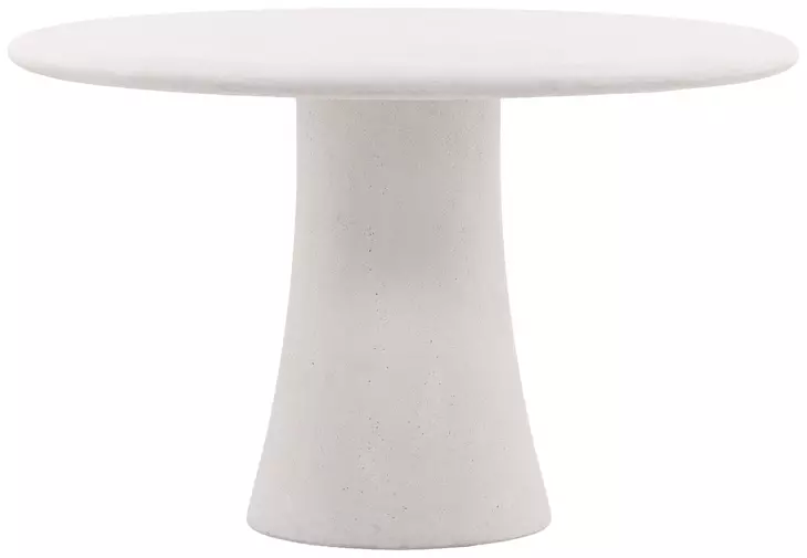 Jemina White 48" Outdoor Round Concrete Top Dining Table