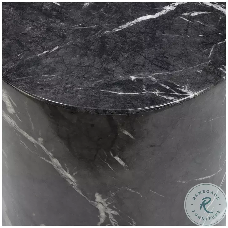 Regal Black And White Veins Side Table