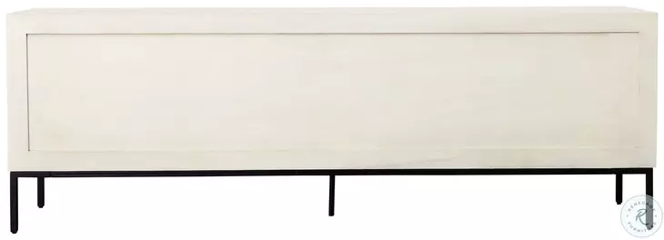 Hepwort Antique Whitewash And Black Metal Sideboard