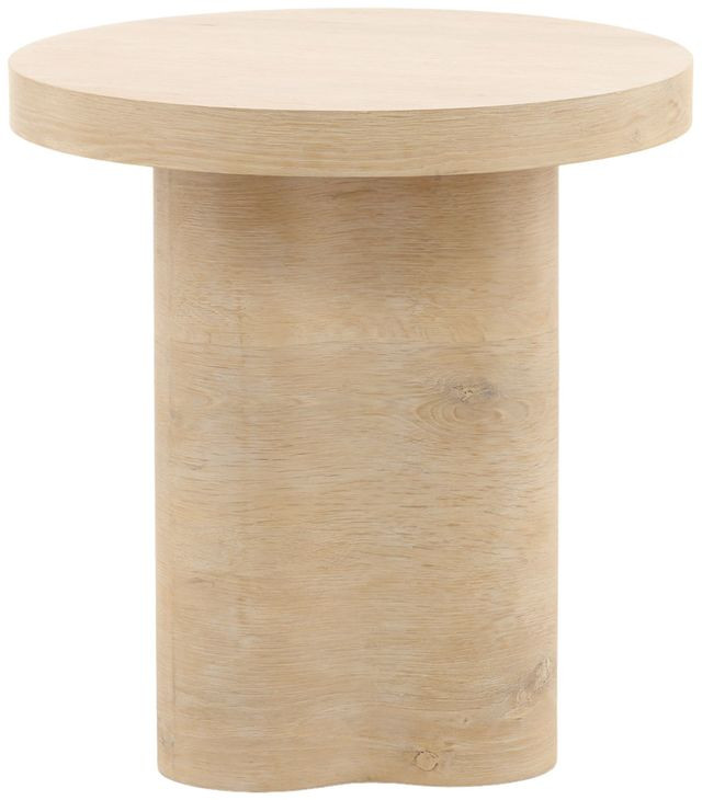 Kyrell Light Natural Round Side Table
