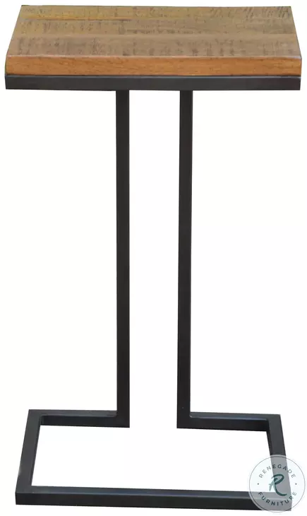 Felip Medium Brown Sealed on Black Side Table
