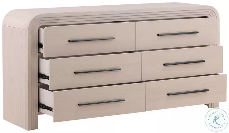 Portlan Bleach Natural And Black Handles Dresser