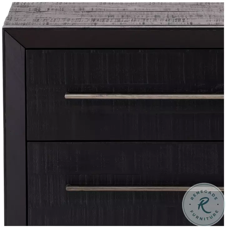 Humphrey Black And Antique Nickel Handles Nightstand