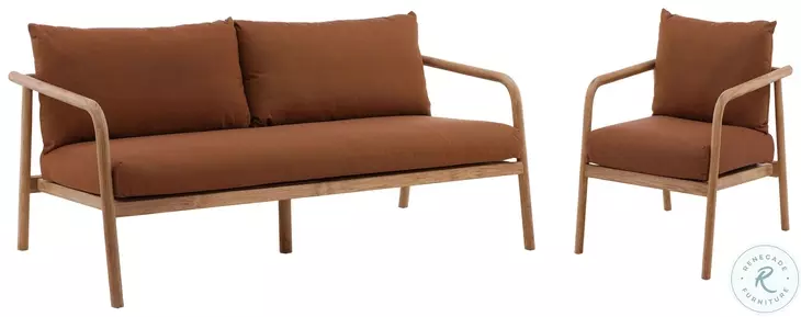 Aime Sienna And Natural Outdoor Living Room Set