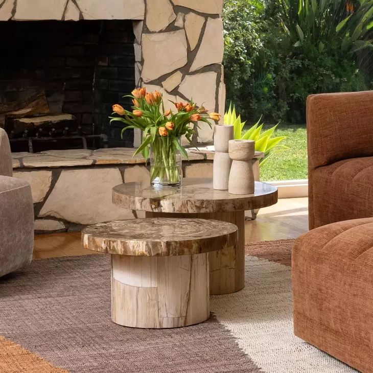Brittany Natural Round Small Coffee Table