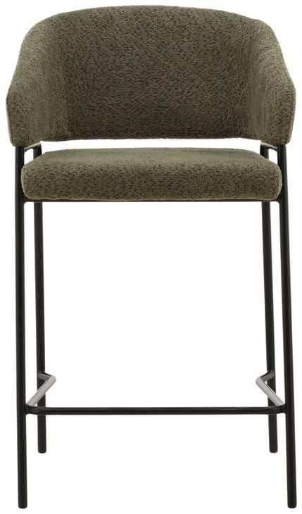 Cathey Olive Upholstered Counter Height Stool Set of 2