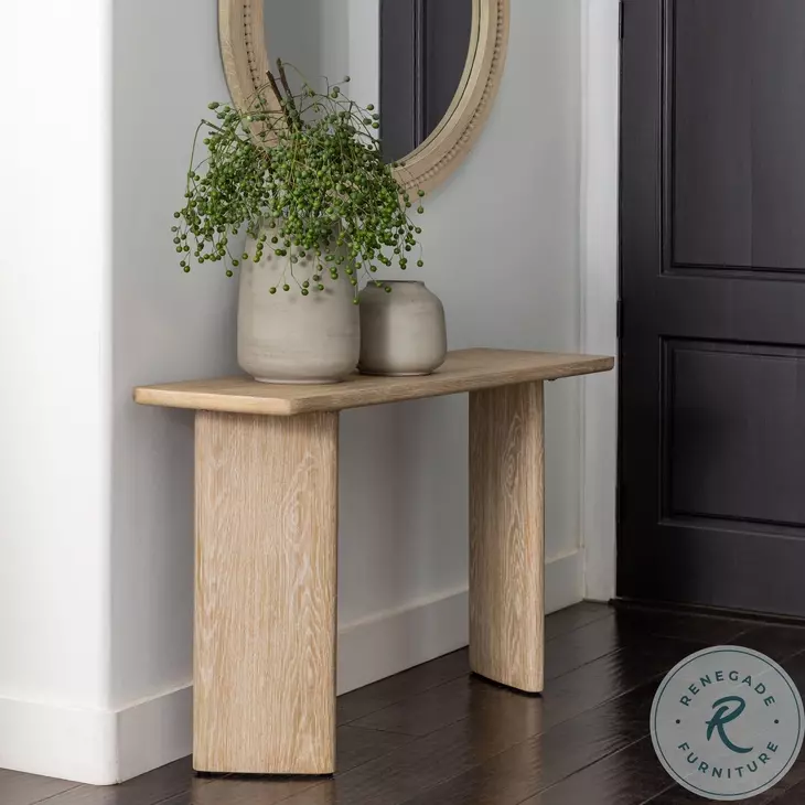 Indir Whitewash Console Table