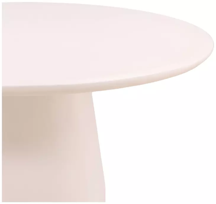 Turell Ivory 55" Outdoor Round Concrete Top Dining Table