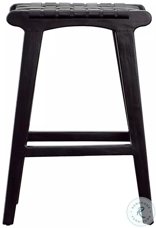 Dal Antique Black Backless Counter Height Stool